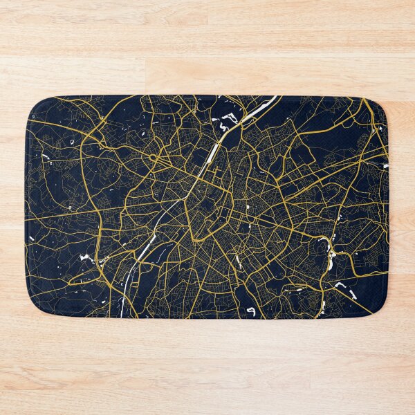 Item preview, Brussels City Map of Belgium - Gold Art Deco designed and sold by deMAP.
