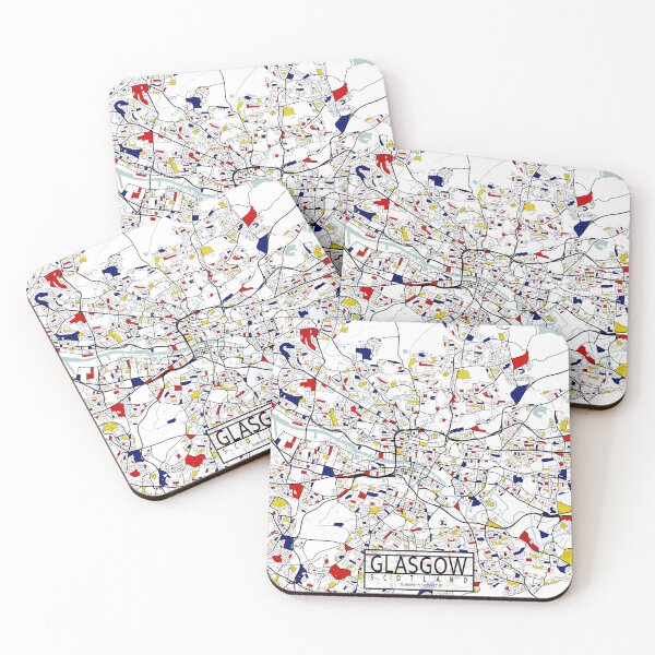 Item preview, Glasgow City Map of Scotland - Mondrian designed and sold by deMAP.
