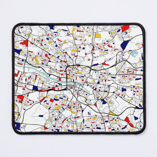 Item preview, Glasgow City Map of Scotland - Mondrian designed and sold by deMAP.