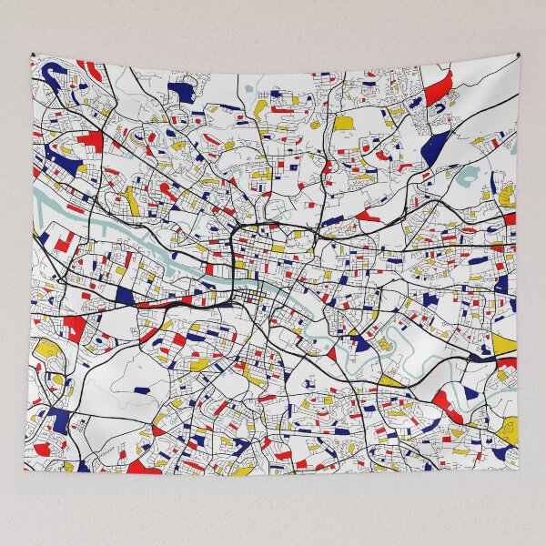 Item preview, Glasgow City Map of Scotland - Mondrian designed and sold by deMAP.