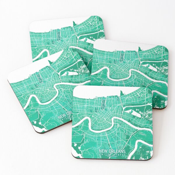 Item preview, New Orleans City Map of Louisiana, USA - Watercolor designed and sold by deMAP.