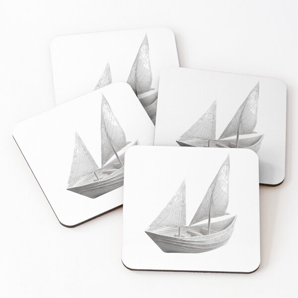 Item preview, White Boat Ocean Water River Lake Waves Wind designed and sold by ART ATTACK ZONE.