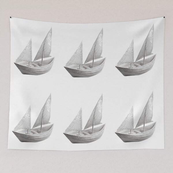 Item preview, White Boat Ocean Water River Lake Waves Wind designed and sold by ART ATTACK ZONE.