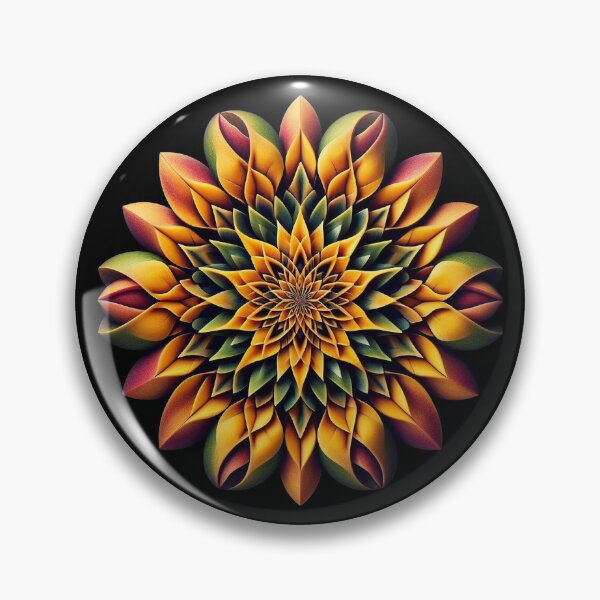 Item preview, yellow sunflower Meditative geometric Art mosaic mandala Print | Boho Wall Decor, Stickers & Apparel designed and sold by C3R0.