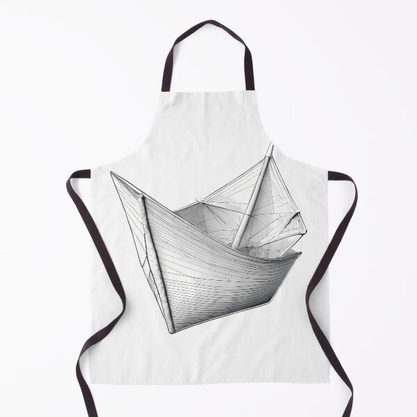 Item preview, Lineart Boat Ocean Water River Lake Waves Wind designed and sold by ART ATTACK ZONE.