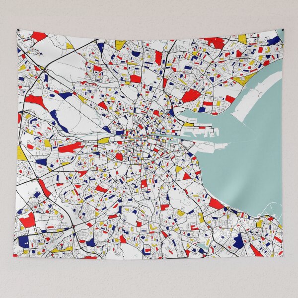 Item preview, Dublin City Map of Ireland - Mondrian designed and sold by deMAP.