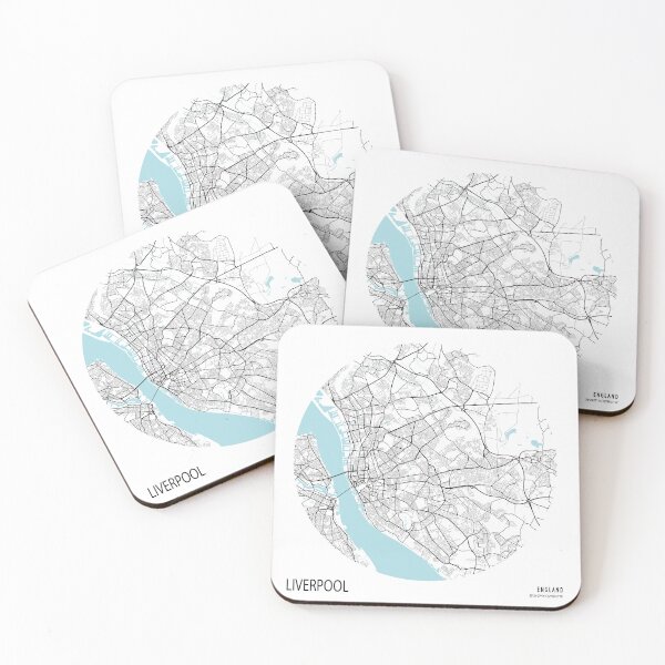Item preview, Liverpool City Map of England - Circle designed and sold by deMAP.