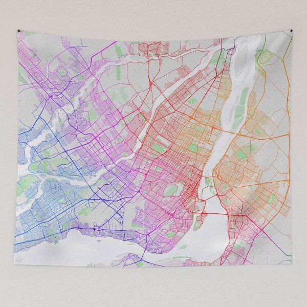 Item preview, Montreal City Map of Canada - Colorful designed and sold by deMAP.