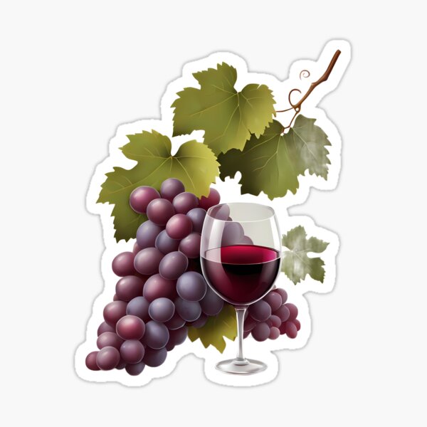 Item preview, Grapes Red Wine Lineart Watercolors Leef Nature Drink designed and sold by ART ATTACK ZONE.