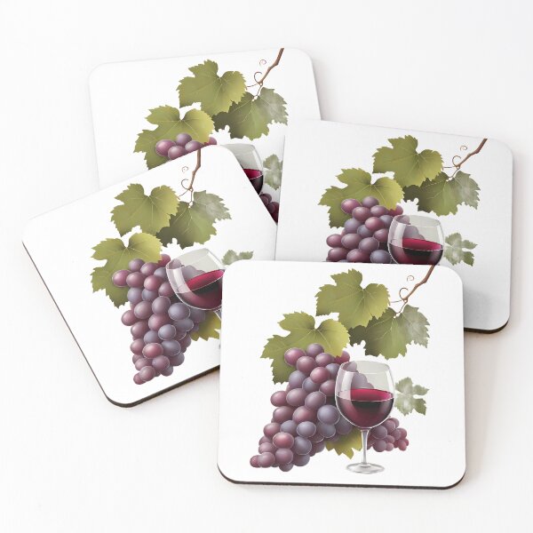 Item preview, Grapes Red Wine Lineart Watercolors Leef Nature Drink designed and sold by ART ATTACK ZONE.