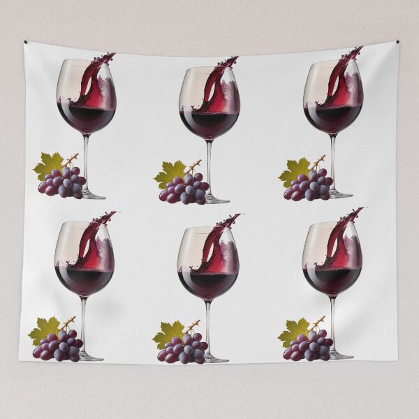 Item preview, Glass Grapes Red Wine Lineart Leef Nature Drink designed and sold by ART ATTACK ZONE.