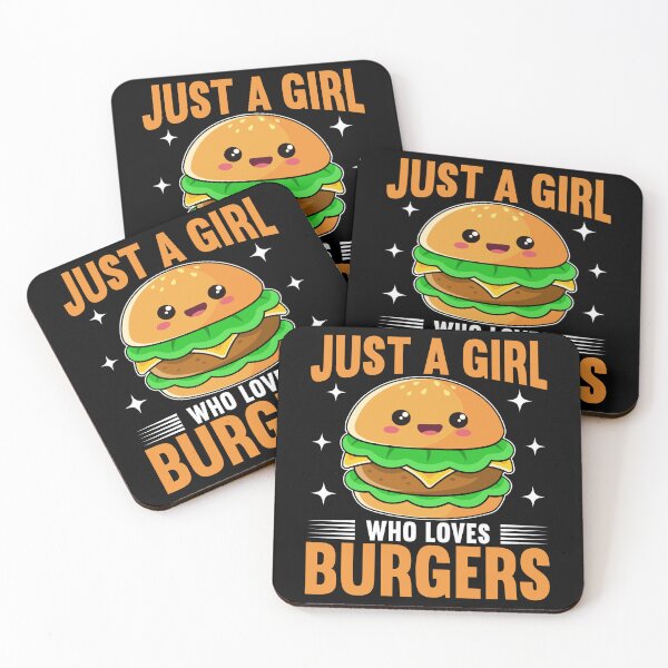 Item preview, Just A Girl Who Loves Burger Funny Food Lover Women Girls T-Shirt designed and sold by KGN  CREATIVITY.