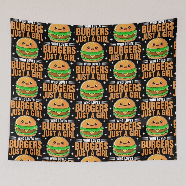 Item preview, Just A Girl Who Loves Burger Funny Food Lover Women Girls T-Shirt designed and sold by KGN  CREATIVITY.