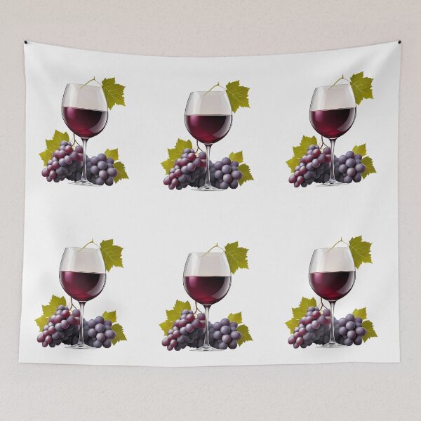 Item preview, One Grapes Red Wine Watercolors Leef Nature Drink designed and sold by ART ATTACK ZONE.