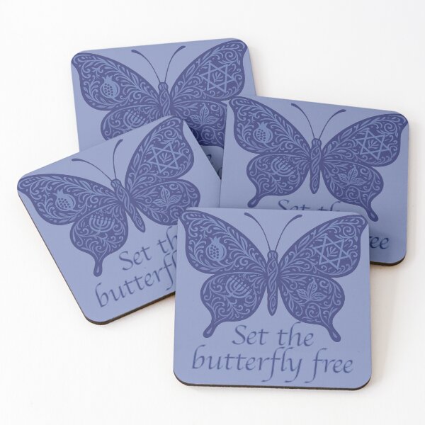 Item preview, Set the Butterfly Free (navy) designed and sold by AbstractArielle.