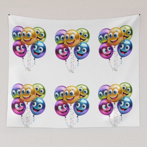Item preview, Fun Cool Cartoon Ballons Smile Colors Good Vibes designed and sold by ART ATTACK ZONE.
