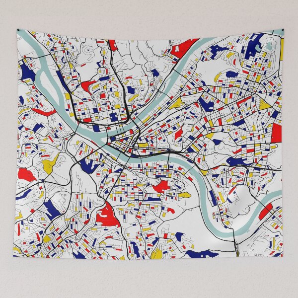Item preview, Pittsburgh City Map of the United States - Mondrian designed and sold by deMAP.