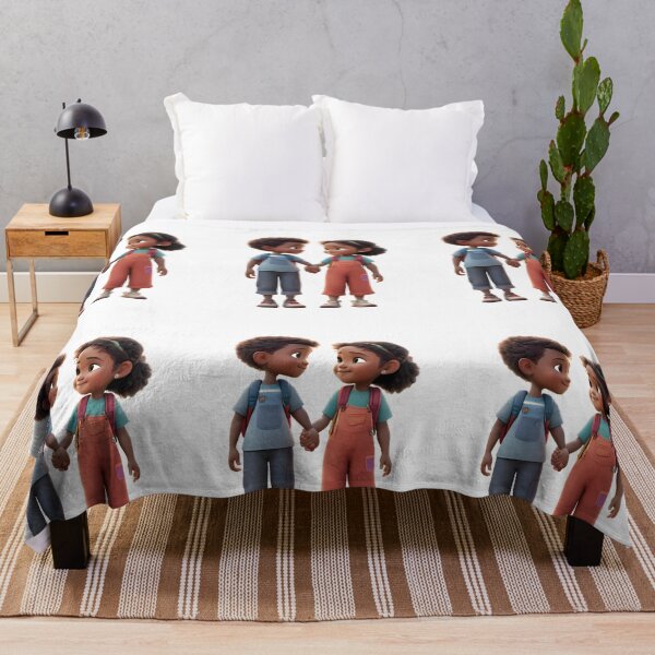 Item preview, Two Family Friends Boys Girls Brothers Sisters Cartoon designed and sold by ART ATTACK ZONE.