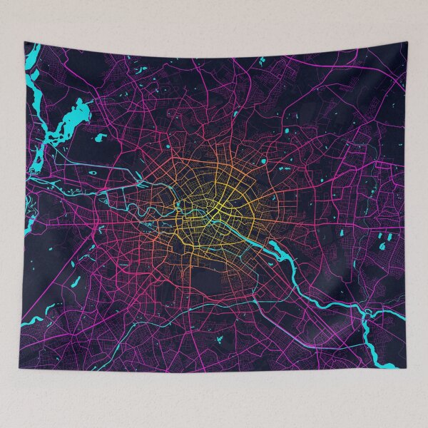 Item preview, Berlin City Map of Germany - Neon designed and sold by deMAP.