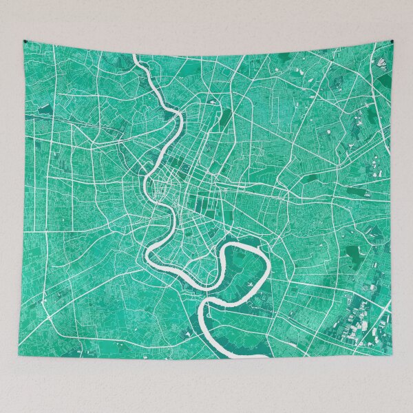 Item preview, Bangkok City Map of Thailand - Watercolor designed and sold by deMAP.