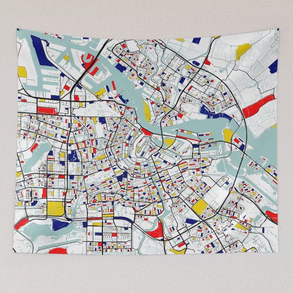 Item preview, Amsterdam City Map of Netherlands - Mondrian designed and sold by deMAP.