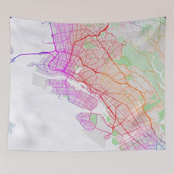 Item preview, Oakland City Map of the USA - Colorful designed and sold by deMAP.