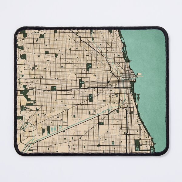 Item preview, Mapa de la ciudad de Chicago de los Estados Unidos - Vintage designed and sold by deMAP.