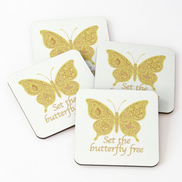Item preview, Set the Butterfly Free (yellow/gold) designed and sold by AbstractArielle.