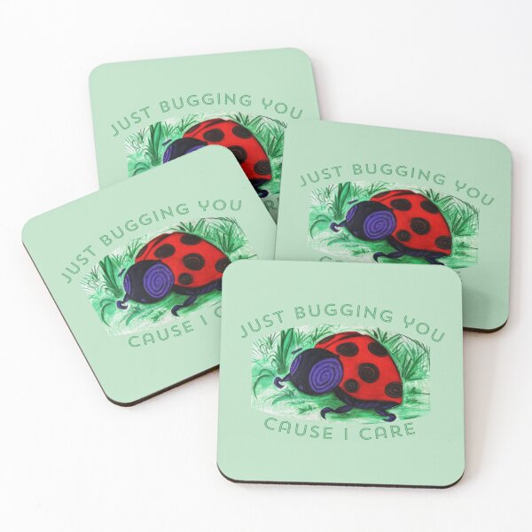 Item preview, Just Bugging You Cause I Care Greeting Card designed and sold by MyBottomShelf.