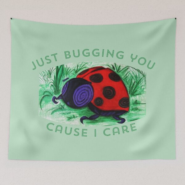 Item preview, Just Bugging You Cause I Care Greeting Card designed and sold by MyBottomShelf.