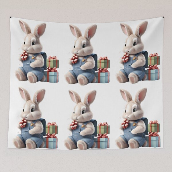 Item preview, Cute Rabbit Gifts Party Celebration Birthday Watercolors Art  designed and sold by ART ATTACK ZONE.