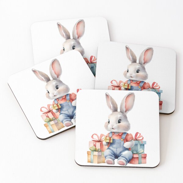 Artikelvorschau, Chad Rabbit Geschenke Party Feier Geburtstag Aquarelle Kunst entworfen und verkauft von ART ATTACK ZONE.