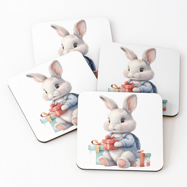 Item preview, Baby Rabbit Gifts Party Celebration Birthday Watercolors Art  designed and sold by ART ATTACK ZONE.