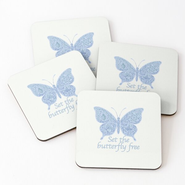 Item preview, Set the Butterfly Free (blue) designed and sold by AbstractArielle.