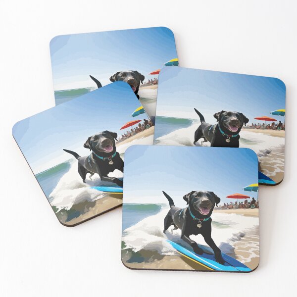 Item preview, Labrador shows off his surfing skills. designed and sold by Whose-sweat.