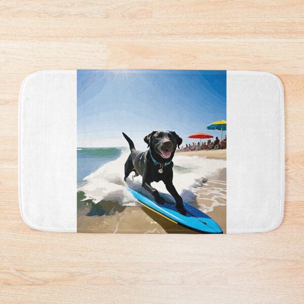 Item preview, Labrador shows off his surfing skills. designed and sold by Whose-sweat.