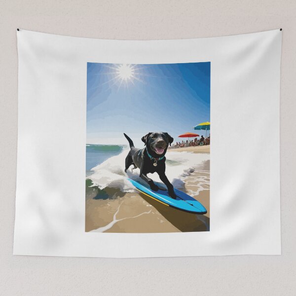 Item preview, Labrador shows off his surfing skills. designed and sold by Whose-sweat.