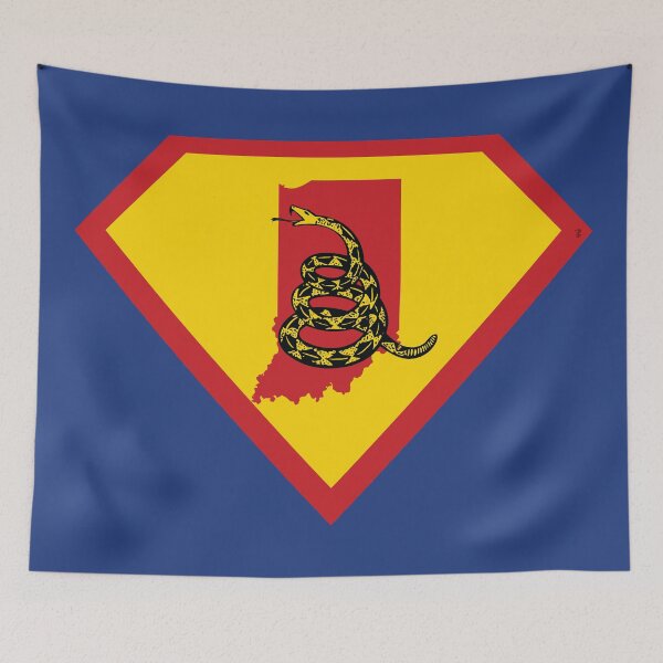 Item preview, HOOSIER SHIELD - Freedom Is The Superpower -  Gadsden Snake Flag - Dont Tread On Me SUPERHERO INDIANA design designed and sold by pelagio.
