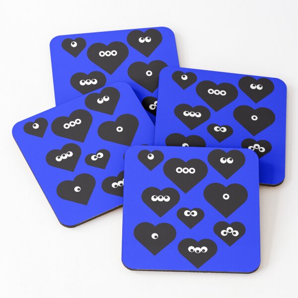 Item preview, Monster Hearts in Black (Electric Blue) designed and sold by BLAAAAASK.