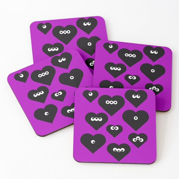 Item preview, Monster Hearts in Black (Poppin' Purple) designed and sold by BLAAAAASK.