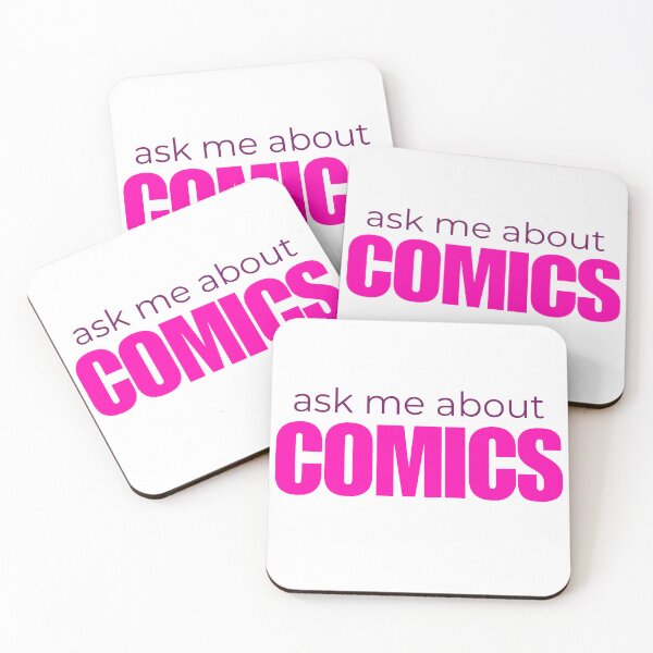 Item preview, Ask Me About Comics designed and sold by HyperfixationStation.