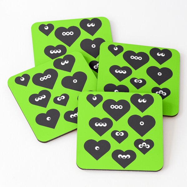 Item preview, Monster Hearts in Black (Ooze Green) designed and sold by BLAAAAASK.