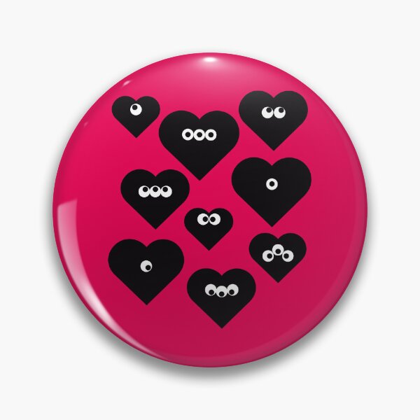 Item preview, Monster Hearts in Black (Hot Pink) designed and sold by BLAAAAASK.