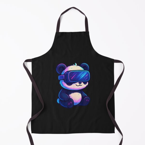 Item preview, Chibi Panda in VR Headset – Cute Neon Cyber Gaming Art designed and sold by ColorSplash123.