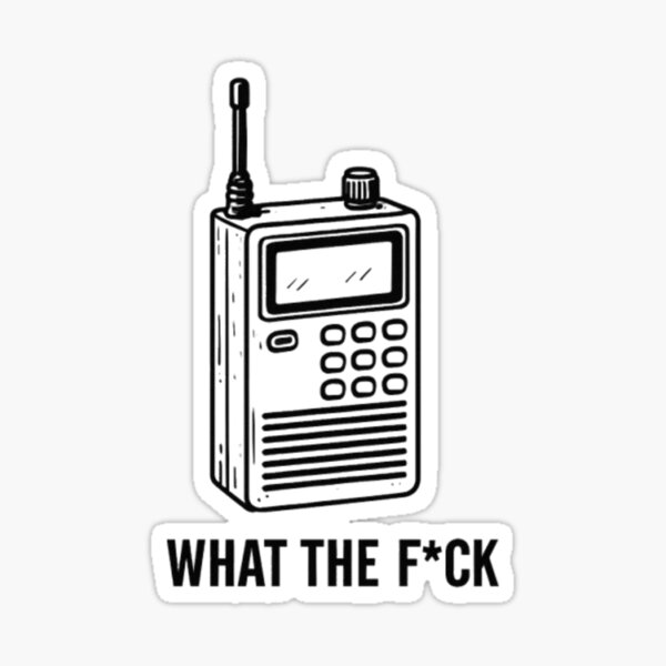 Aperçu de l'œuvre Dites « What the F*ck » sur un talkie-walkie créée et vendue par By Zeek.