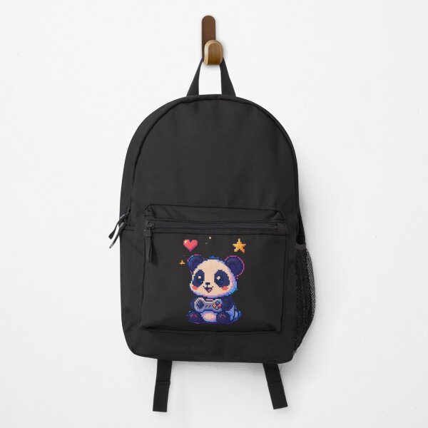 Item preview, Pixelated Chibi Panda Gamer – 8-Bit Retro Hero Art designed and sold by ColorSplash123.