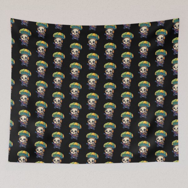 Item preview, Chibi Panda Battle Royale – Parachute Drop Gaming Art designed and sold by ColorSplash123.