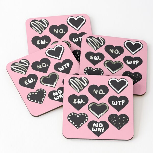 Item preview, Bad Hearts in Black (Soft Pink) designed and sold by BLAAAAASK.