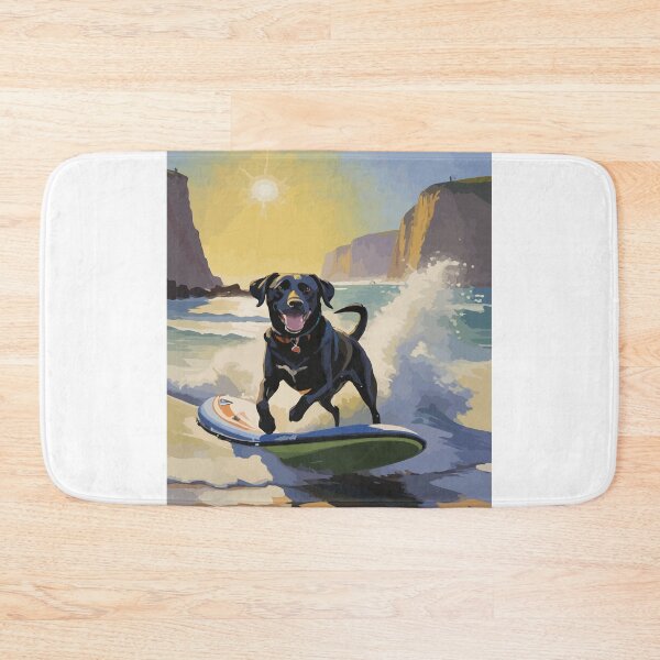 Item preview, Labrador shows off his surfing skills. designed and sold by Whose-sweat.