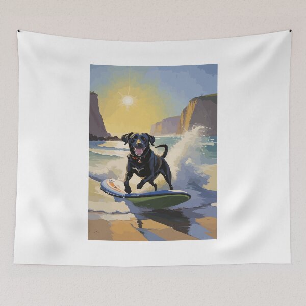 Item preview, Labrador shows off his surfing skills. designed and sold by Whose-sweat.